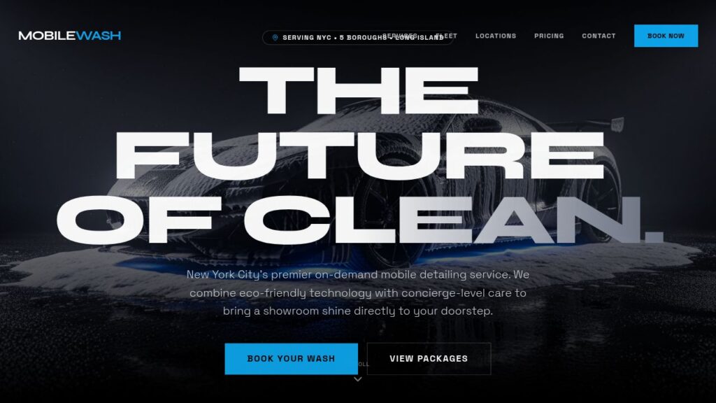 Website preview for Mobile Car Wash NYC